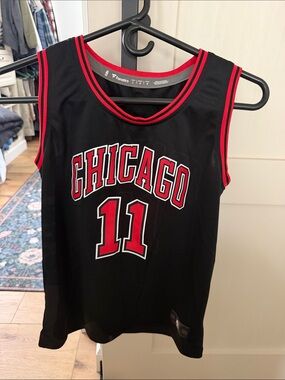 Fanatics Black and Red Chicago Kids Basketball Jersey 11